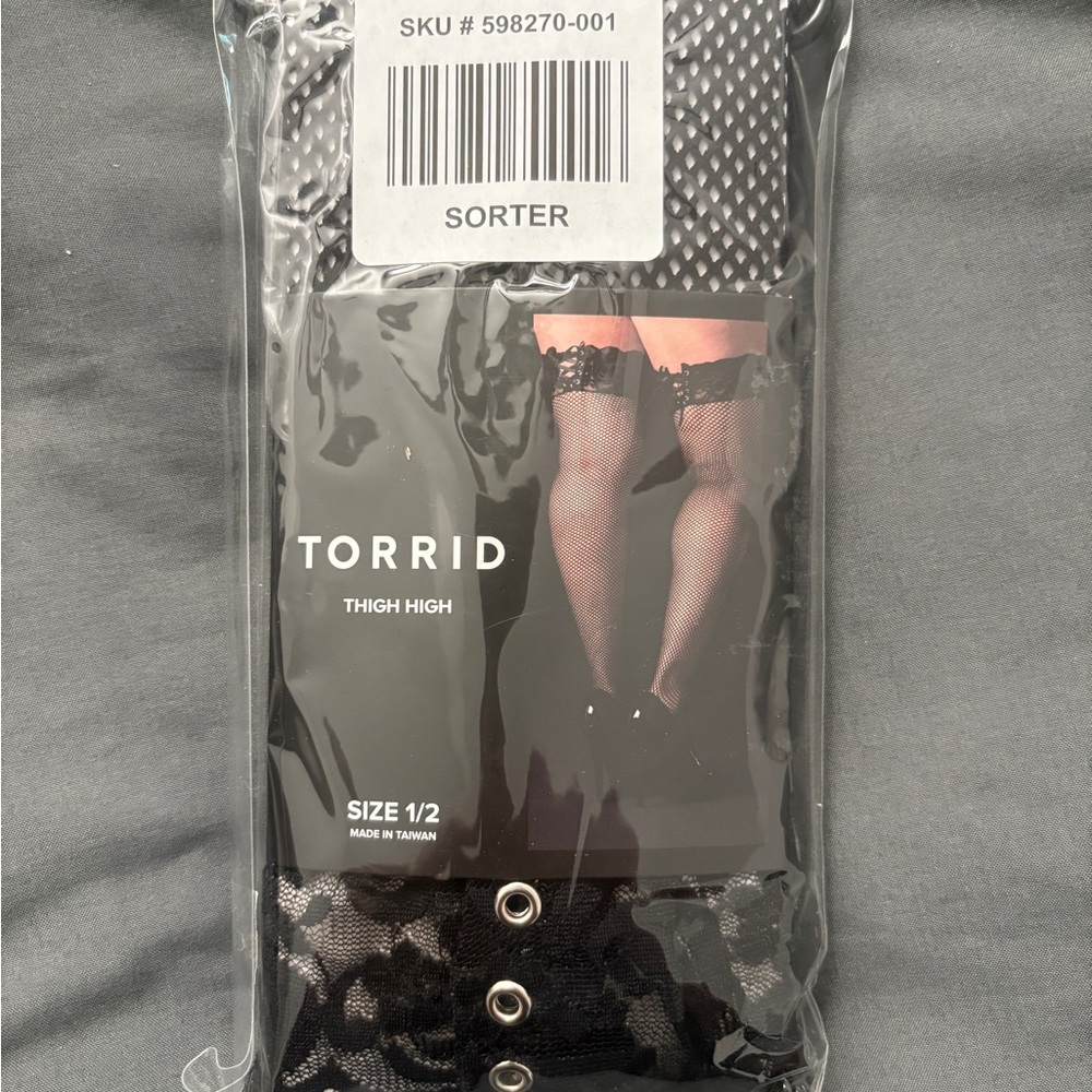 Torrid Black Lace Thigh Highs